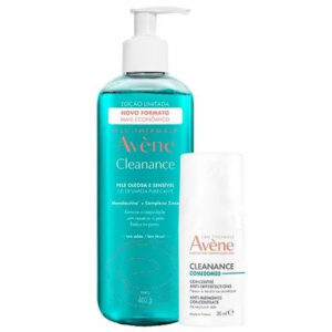Avène Cleanance Kit – Sérum Corretor + Gel de Limpeza Facial para Peles Oleosas a Acneicas Kit