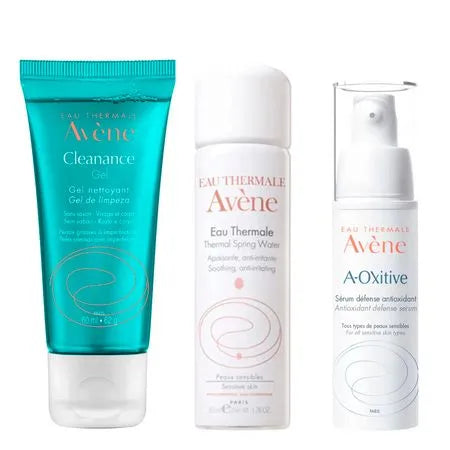 Avène Kit – Sérum Facial + Água Termal + Gel de Limpeza Kit