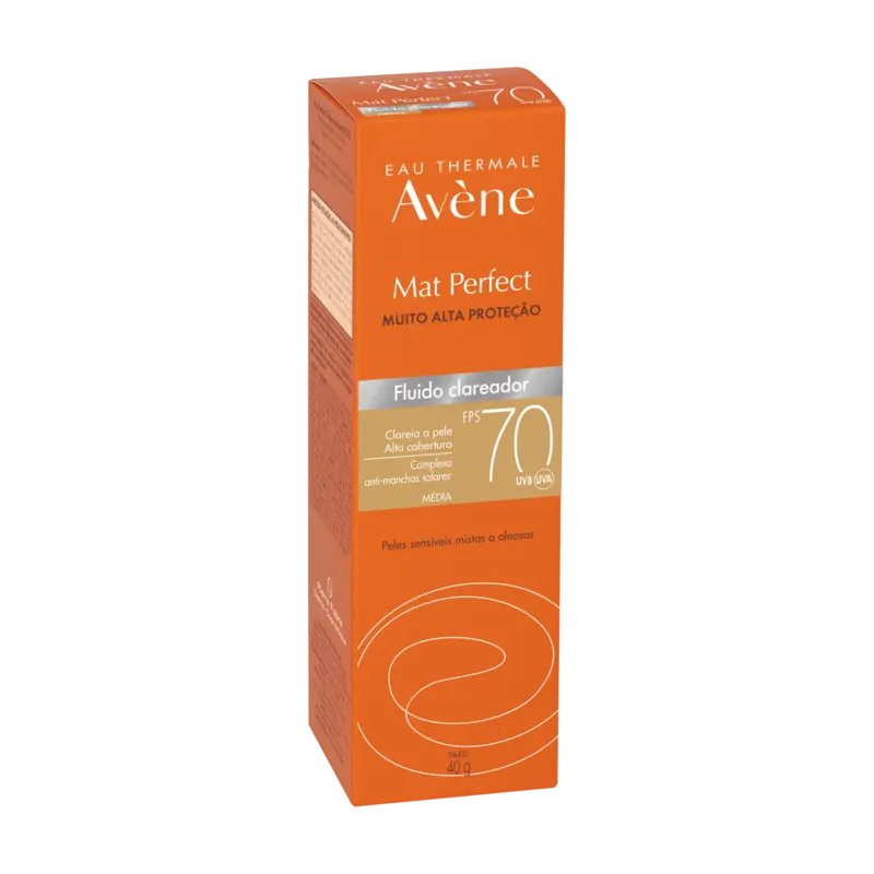 Proteção solar – Pele sensível Mat Perfect Clareador FPS 70 cor média