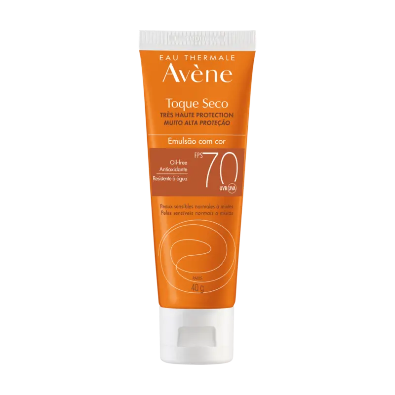 Proteção solar – Pele sensível Emulsão Toque Seco Com Cor FPS 70